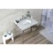 Kingston Brass 30 Carrara Marble Console Sink with Brass Legs, Marble WhitePolished Nickel LMS3022M86 - alternate 6